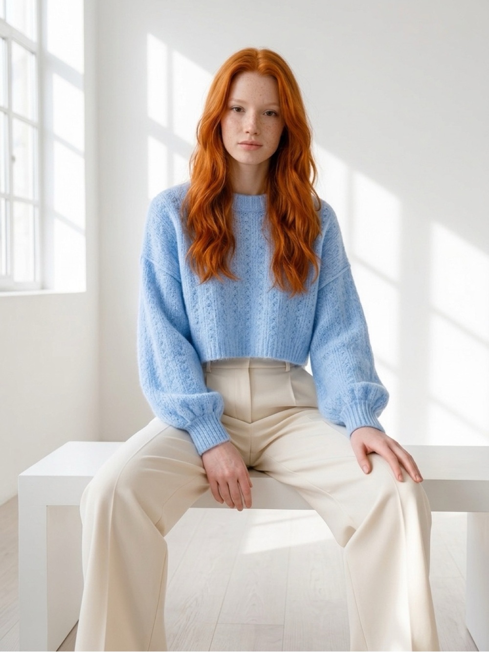 Out From Under Adeline Mock Neck Cropped Jumper NWT
